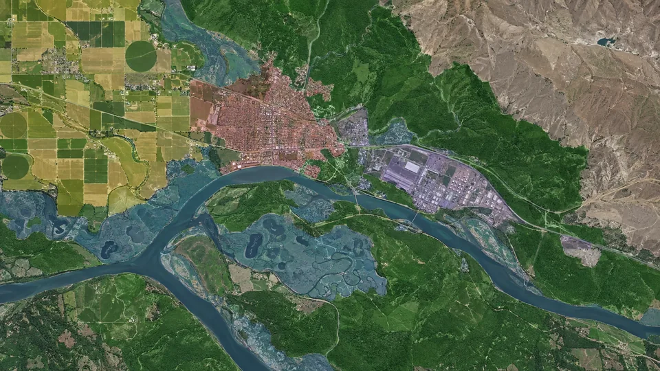 Regional satellite imagery with land-use and land-cover segmentation