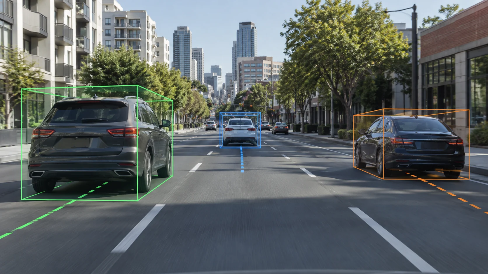 Road vehicles tracked with perspective-aligned 3D cuboids and headings